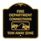 Signmission Fire Department Connection Tow Away Zone W/ Graphic, Black & Gold Alum, 18" x 18", BG-1818-24024 A-DES-BG-1818-24024 - alternate 1